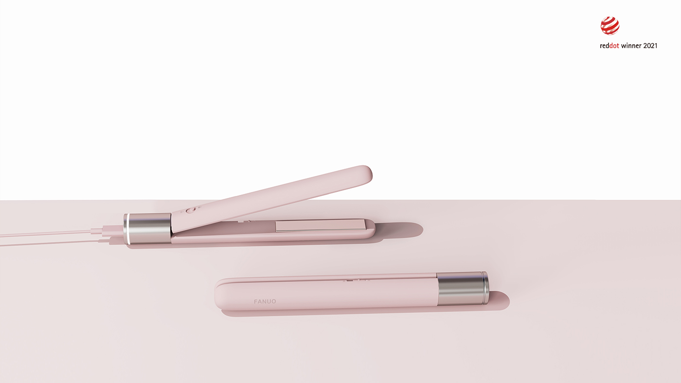 Hair curler，fashion，Simplicity，Appearance design，hair straightener，Red dot award，small home appliances，Sense of science and technology，
