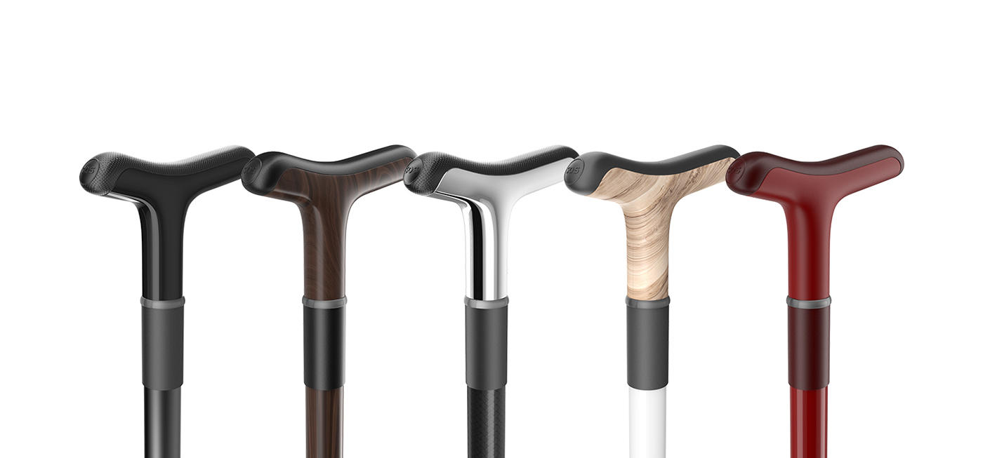 product design，Walking stick，location，security，