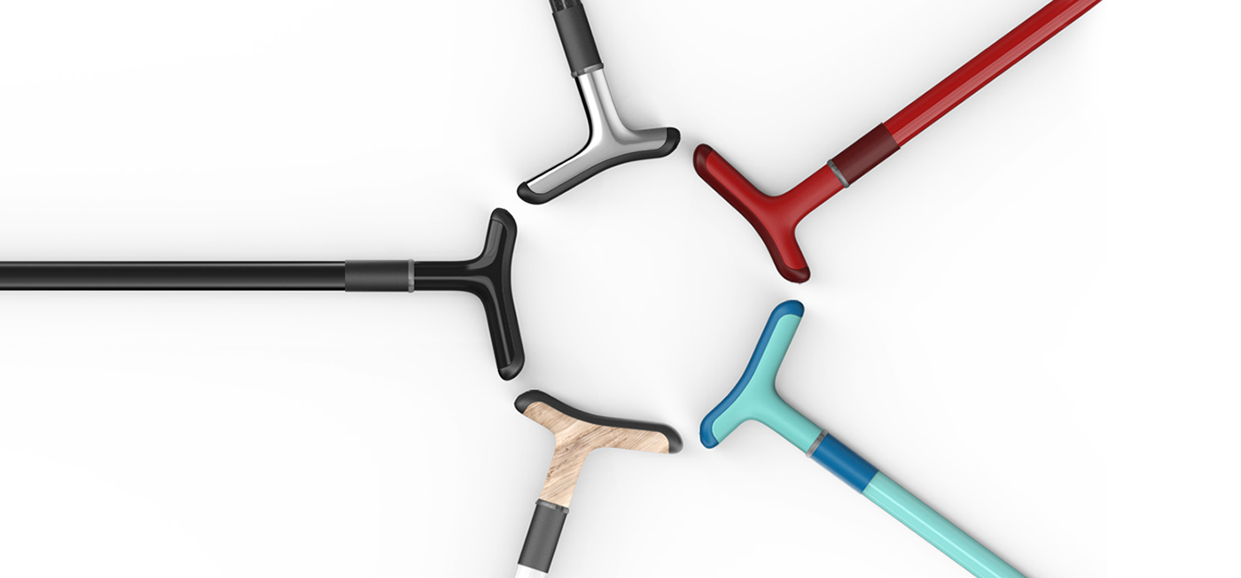 product design，Walking stick，location，security，