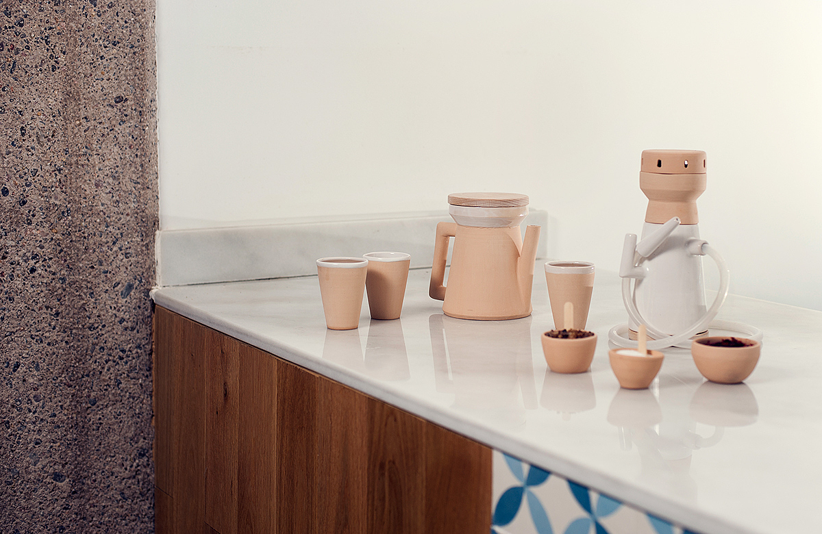 Make tea，suit，Hand drawn，
