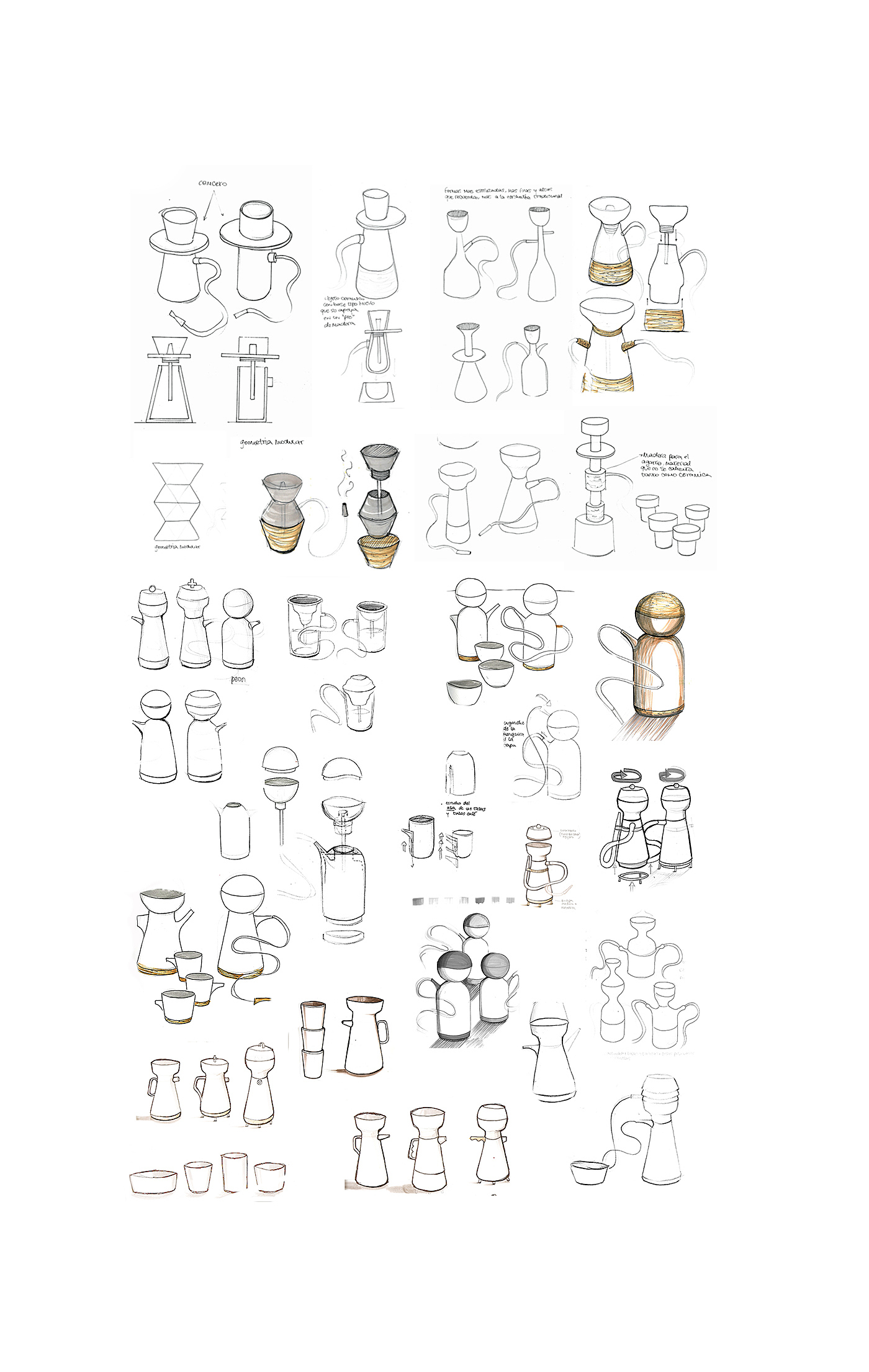 Make tea，suit，Hand drawn，