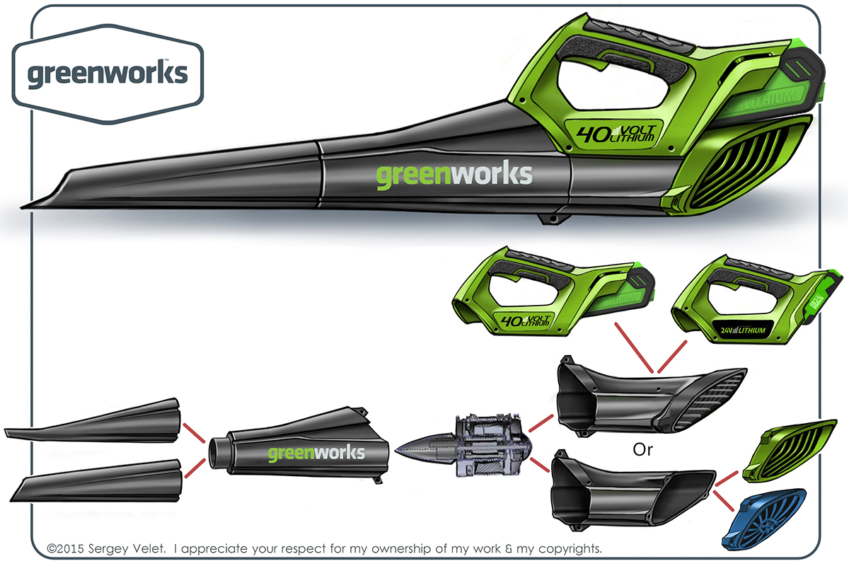 Sergey Velet，lawn mower，lawn，Hand drawn，design sketch，
