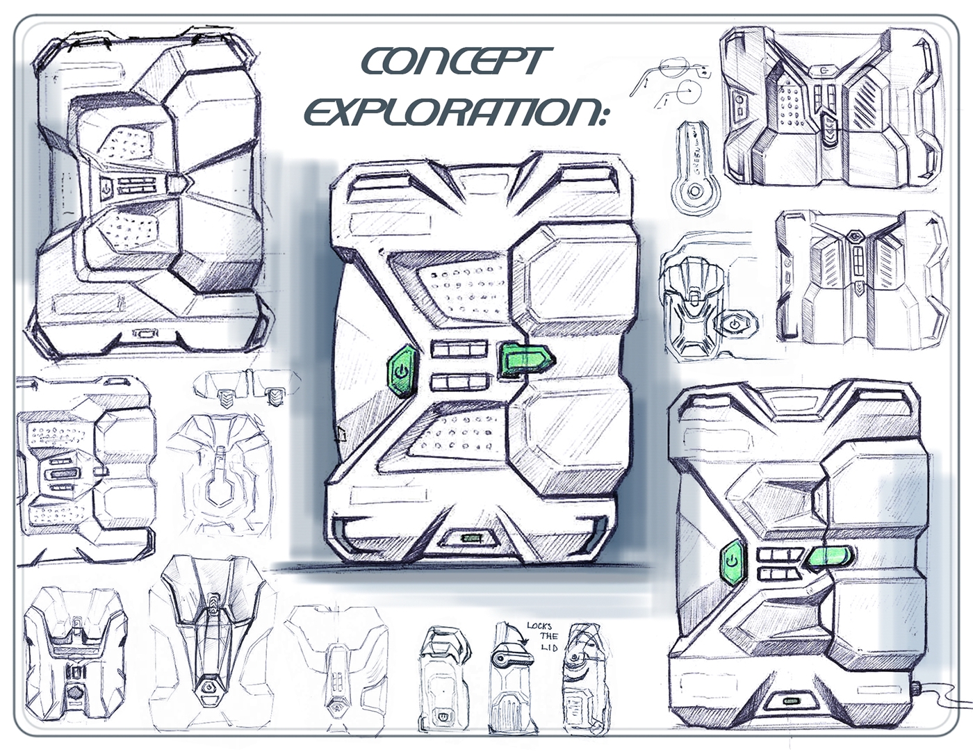Sergey Velet，lawn mower，lawn，Hand drawn，design sketch，