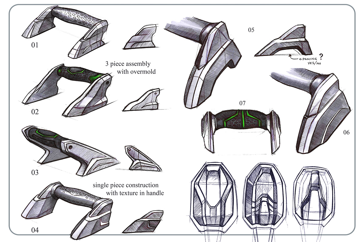 Sergey Velet，lawn mower，lawn，Hand drawn，design sketch，
