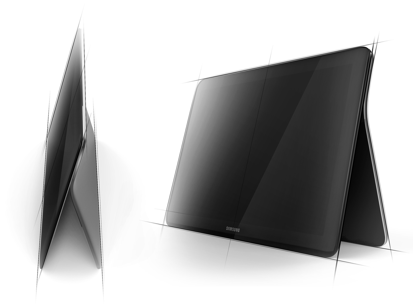 Samsung，notebook，Computer design，Hand drawn，texture，