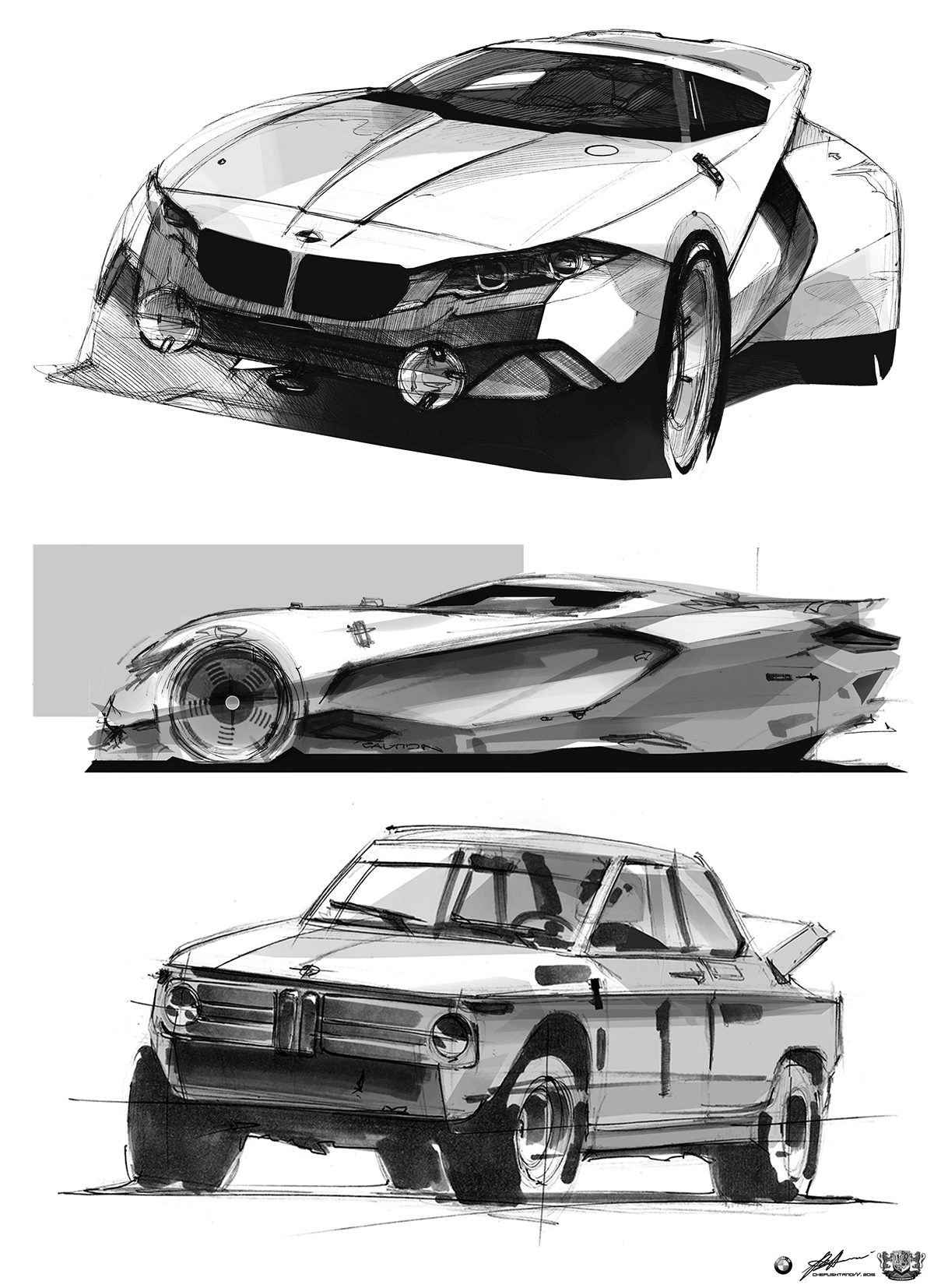 automobile，Hand drawn，aggregate，Multi graph，