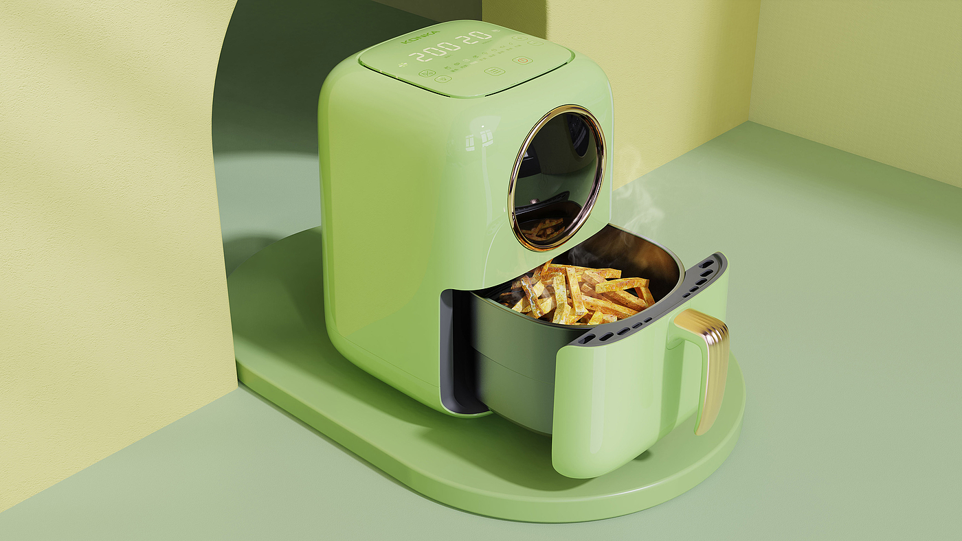 Air fryer，Household appliances，industrial design，Retro fashion home appliances，Smart appliances，