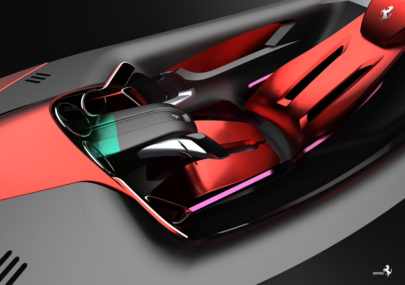 Ferrari，Second place in the design competition，Samir Sadikhov，Xezri super running concept car，