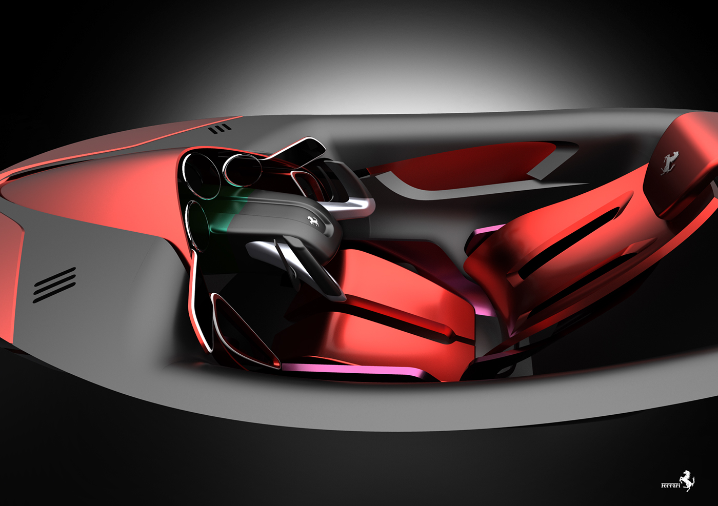 Ferrari，Second place in the design competition，Samir Sadikhov，Xezri super running concept car，
