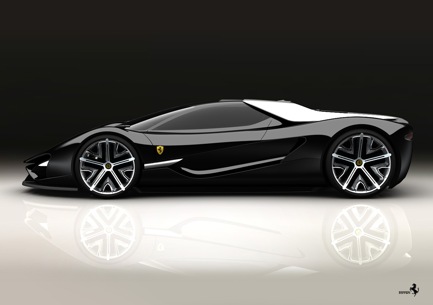 Ferrari，Second place in the design competition，Samir Sadikhov，Xezri super running concept car，