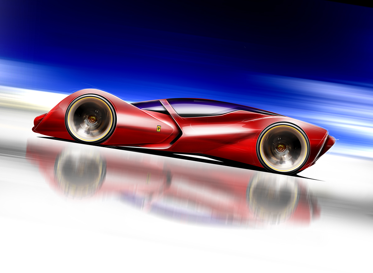 Ferrari，Second place in the design competition，Samir Sadikhov，Xezri super running concept car，