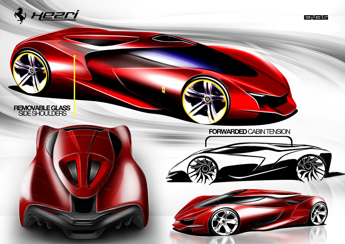Ferrari，Second place in the design competition，Samir Sadikhov，Xezri super running concept car，