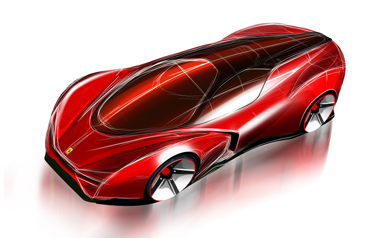 Ferrari，Second place in the design competition，Samir Sadikhov，Xezri super running concept car，