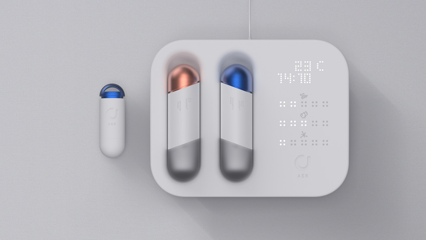 Design，Medicine box，asthma，medical，