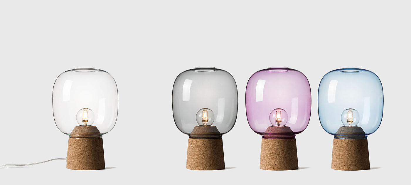 childhood，Cork material，Glass，Lamp design，desk lamp，