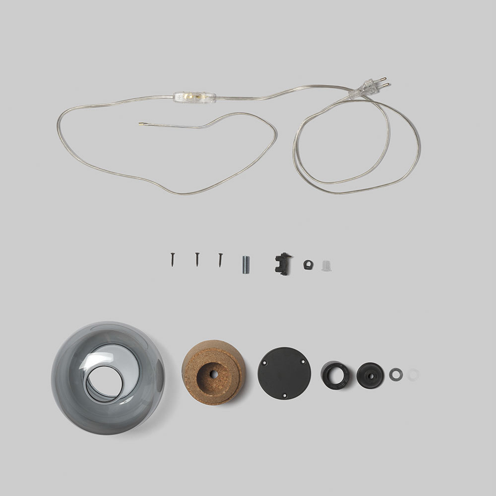 childhood，Cork material，Glass，Lamp design，desk lamp，