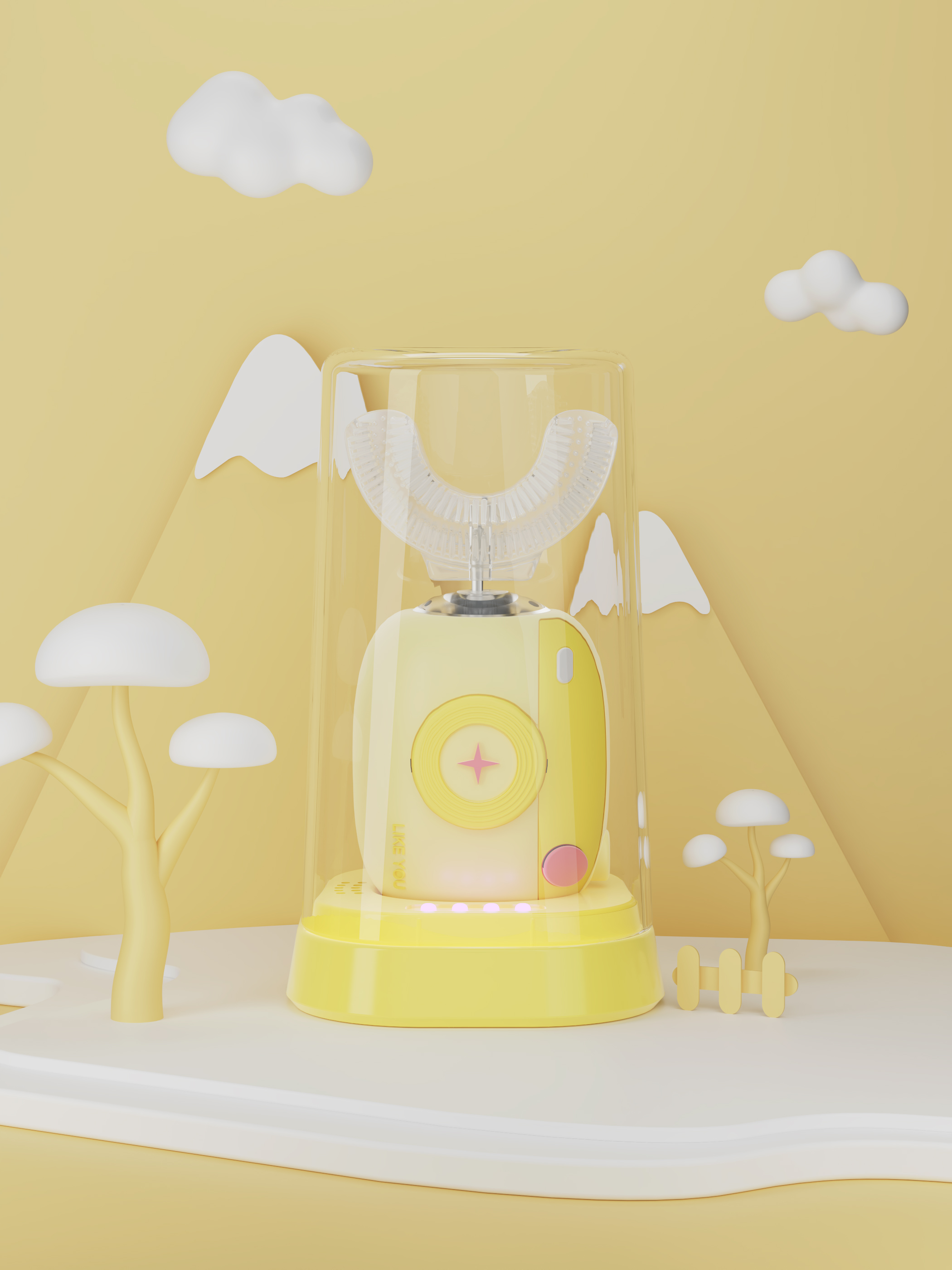 Children's U-shaped toothbrush，Electric toothbrush，