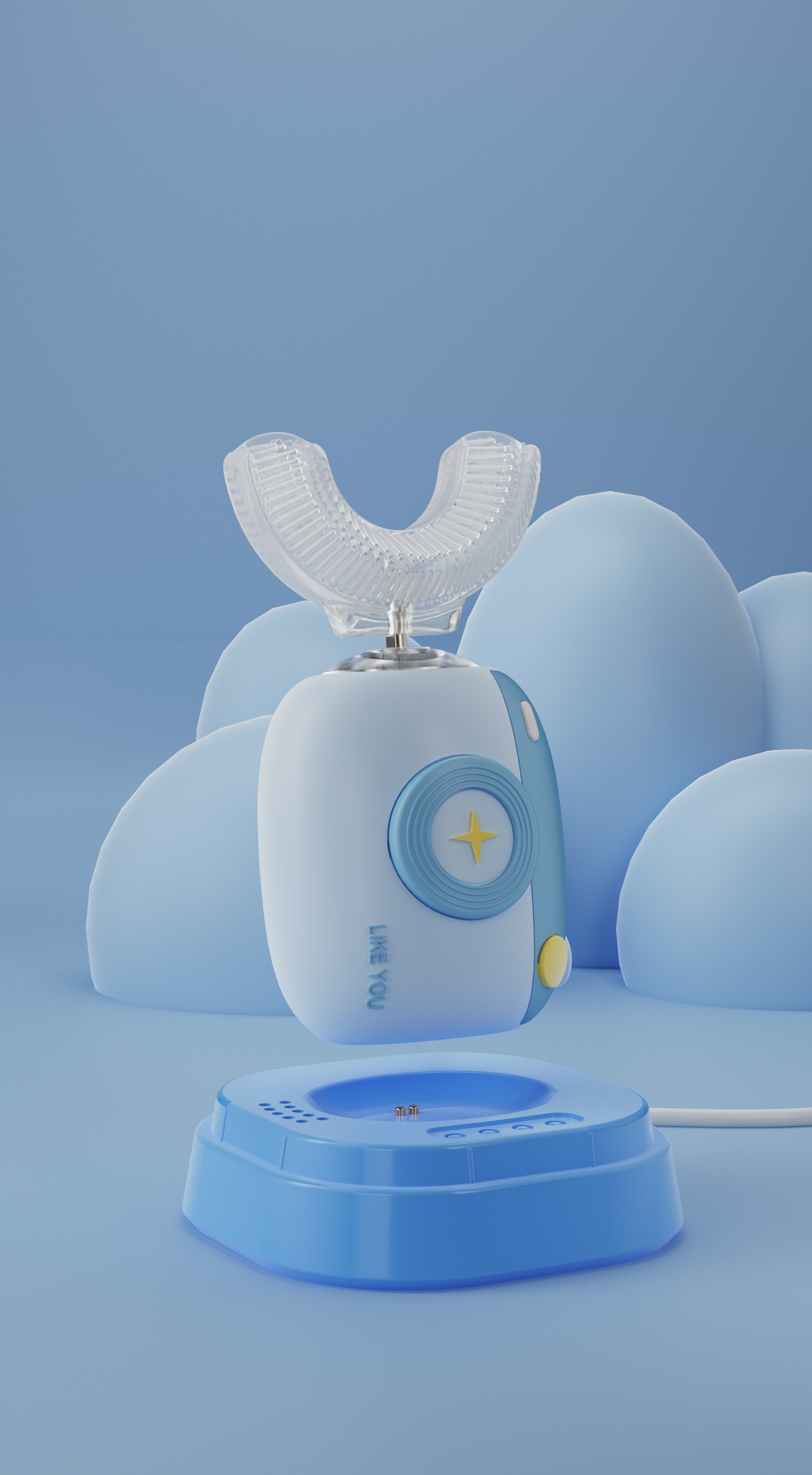 Children's U-shaped toothbrush，Electric toothbrush，