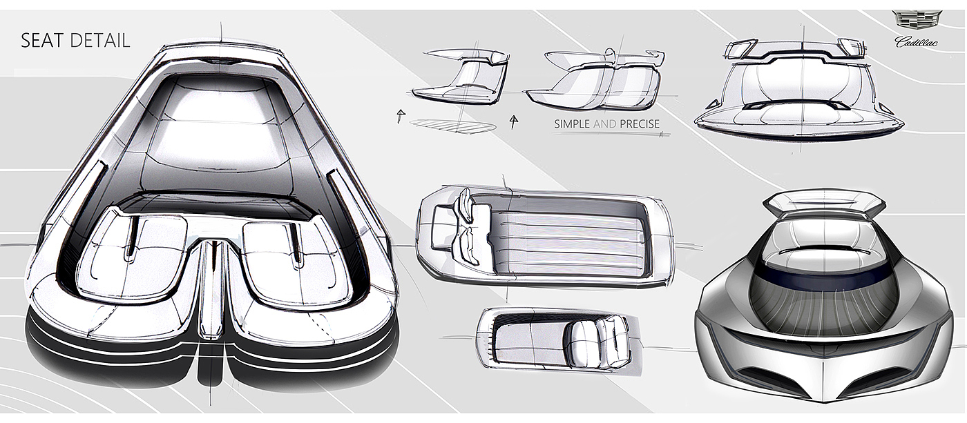 Cadillac，Dual purpose waterway，concept，sketch，