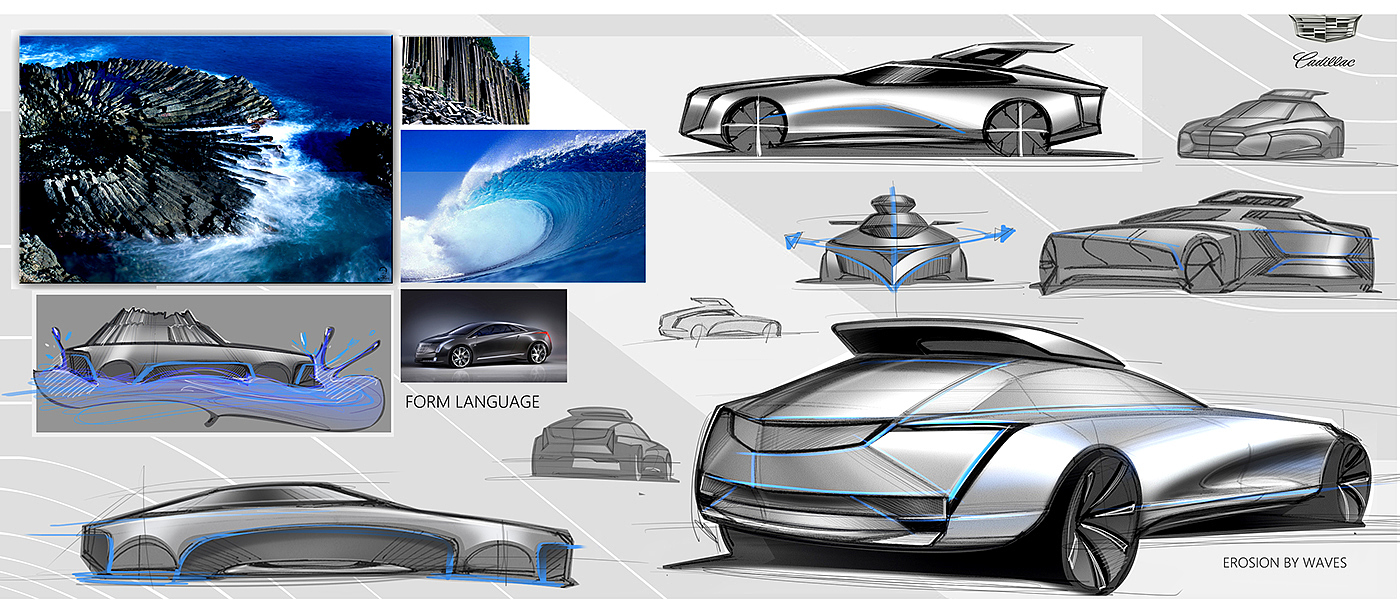凯迪拉克，水路两用，概念，草图，