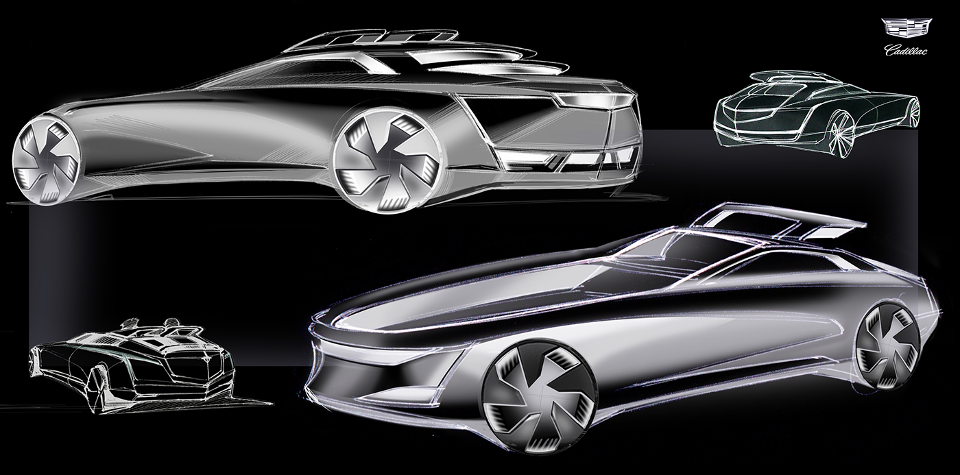 Cadillac，Dual purpose waterway，concept，sketch，