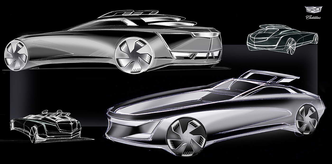 Cadillac，Dual purpose waterway，concept，sketch，