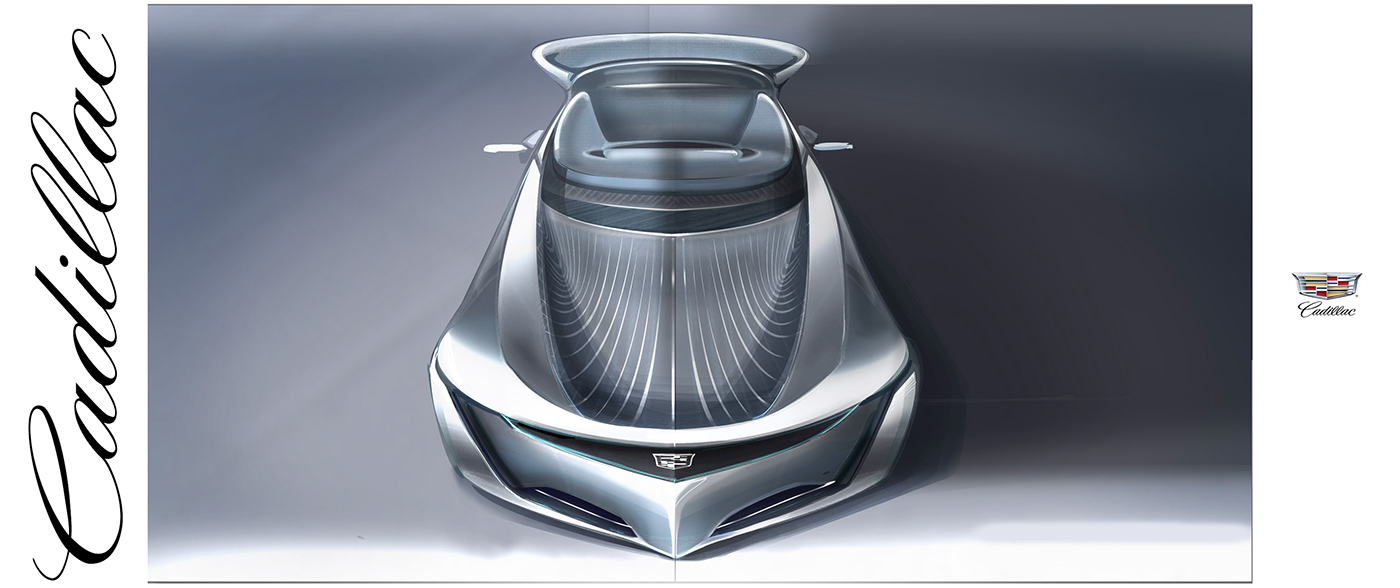 Cadillac，Dual purpose waterway，concept，sketch，