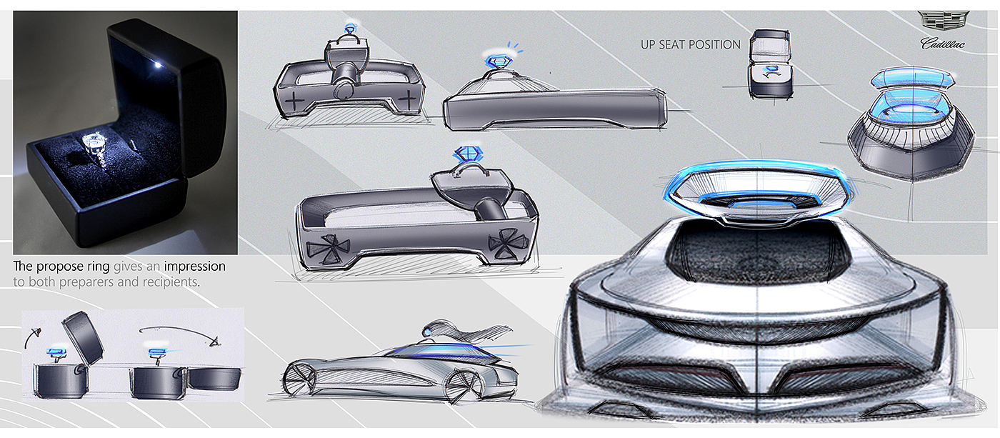 Cadillac，Dual purpose waterway，concept，sketch，