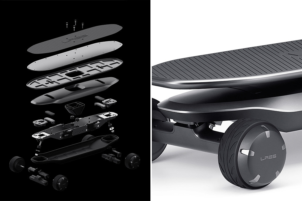 Skate，Electric，black，Red dot award，