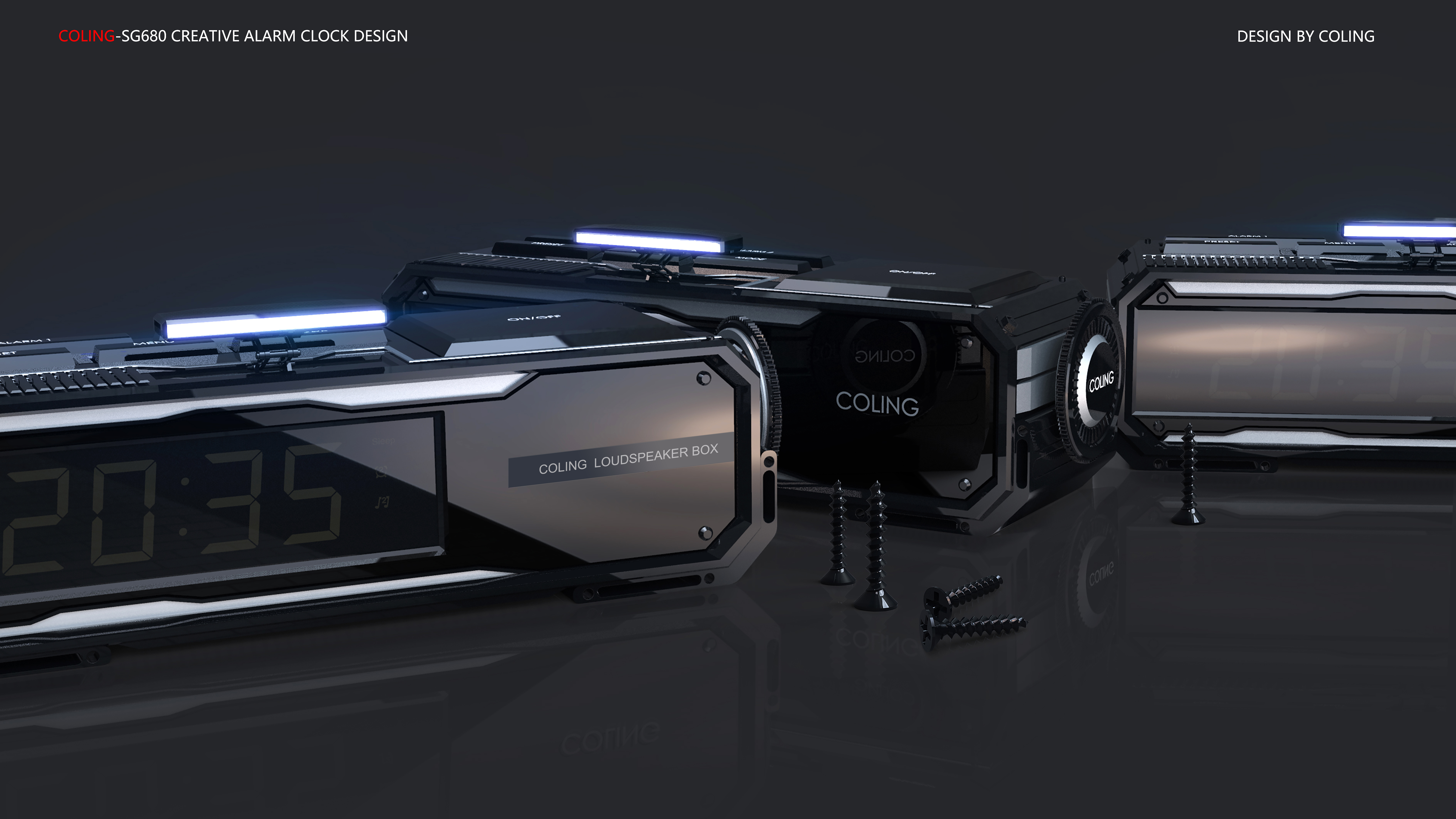 重金属工业风桌面时钟