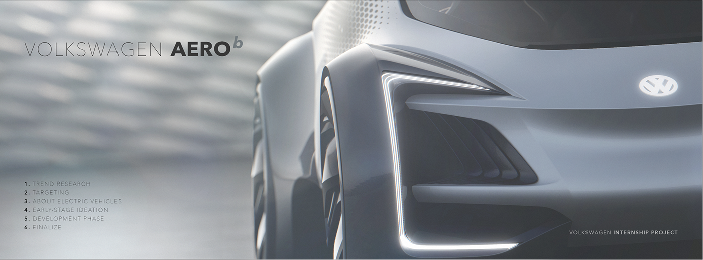 VOLKSWAGEN，Concept car，electric vehicle，modeling，Render，