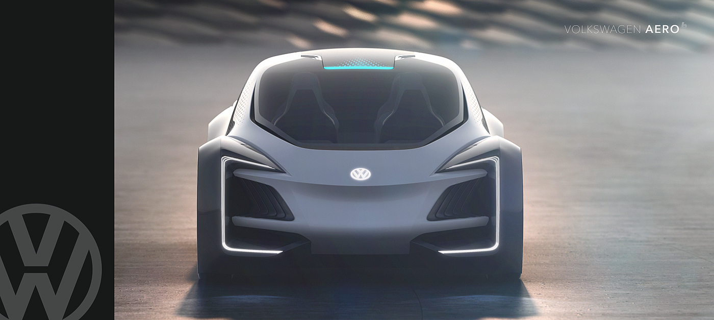 VOLKSWAGEN，Concept car，electric vehicle，modeling，Render，