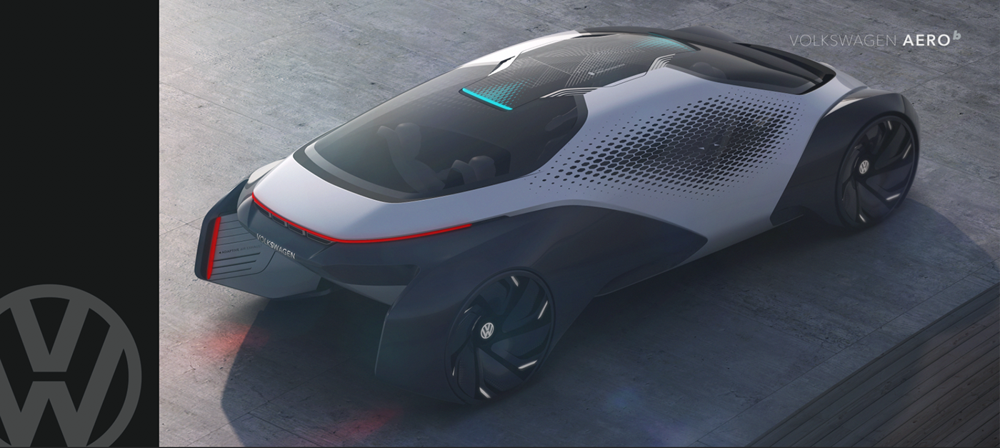 VOLKSWAGEN，Concept car，electric vehicle，modeling，Render，