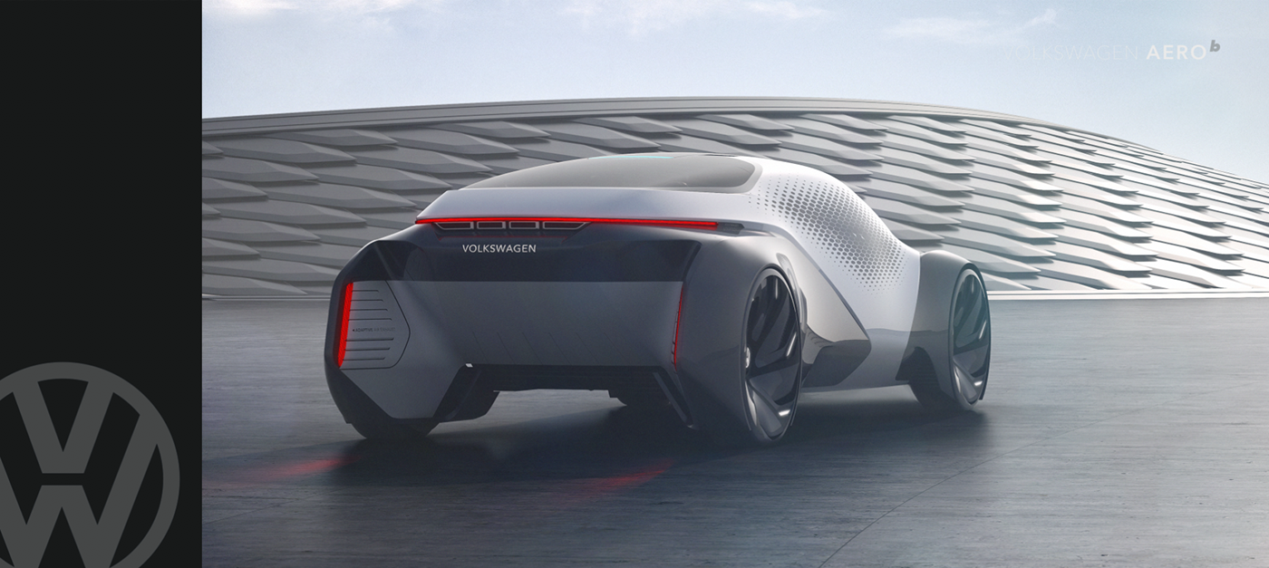 VOLKSWAGEN，Concept car，electric vehicle，modeling，Render，