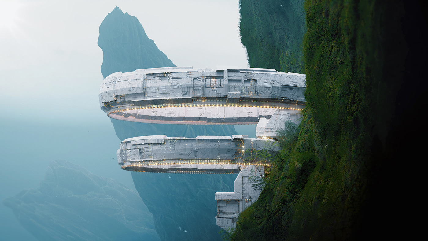 Architecture，Futurism，scenery，green，