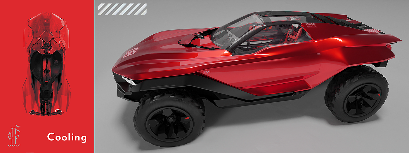 Off-road vehicle，gules，Ford，science fiction，