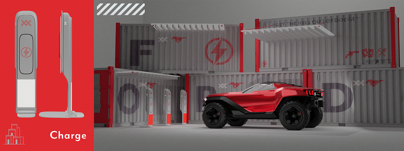 Off-road vehicle，gules，Ford，science fiction，