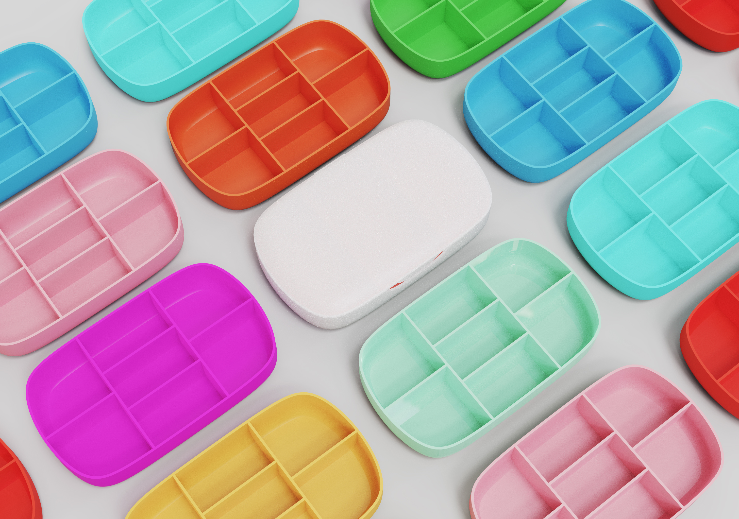 Medicine box，product design，Simple design，translucent material ，