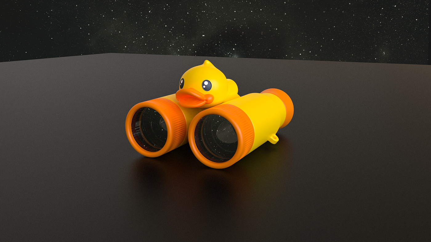B.DUCK，Yellow duck，telescope，Toys，IP，Tide play，outdoors，motion，