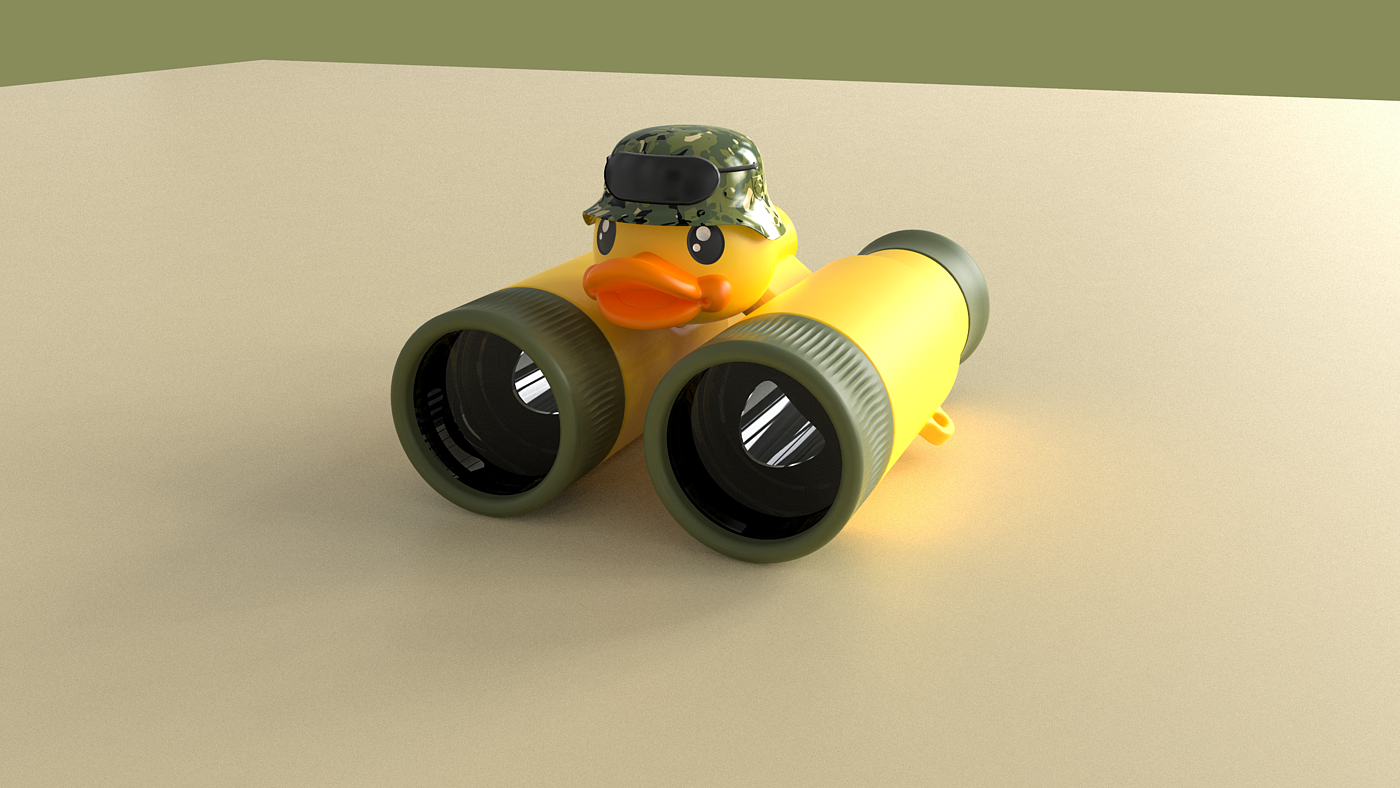 B.DUCK，Yellow duck，telescope，Toys，IP，Tide play，outdoors，motion，