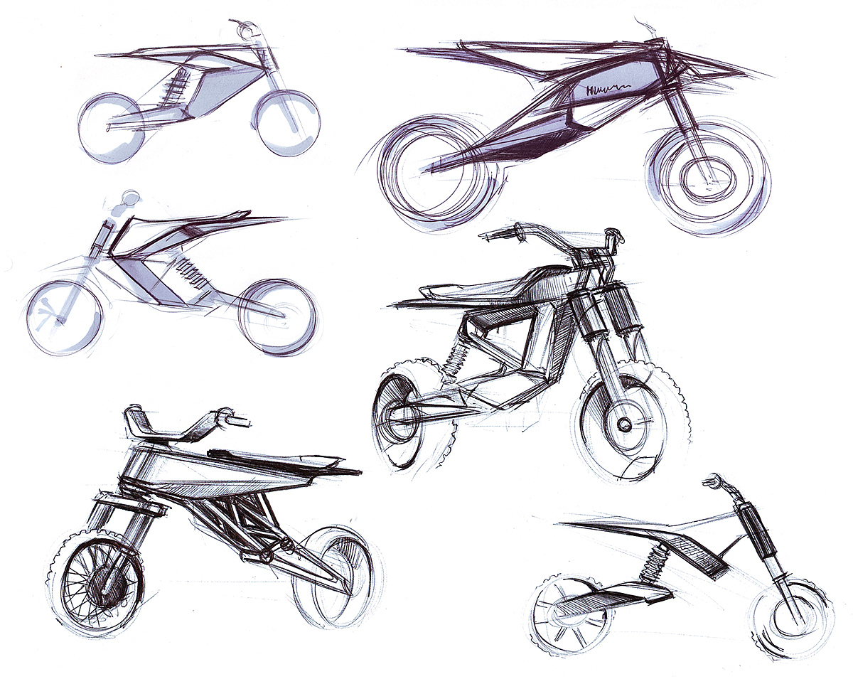 Hand drawn，motorcycle，Great God's small picture book series，