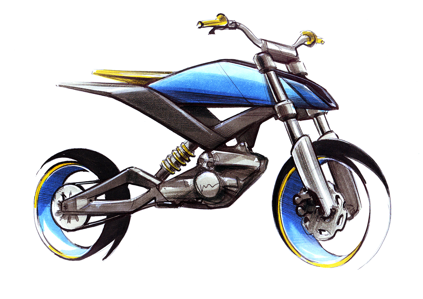 Hand drawn，motorcycle，Great God's small picture book series，