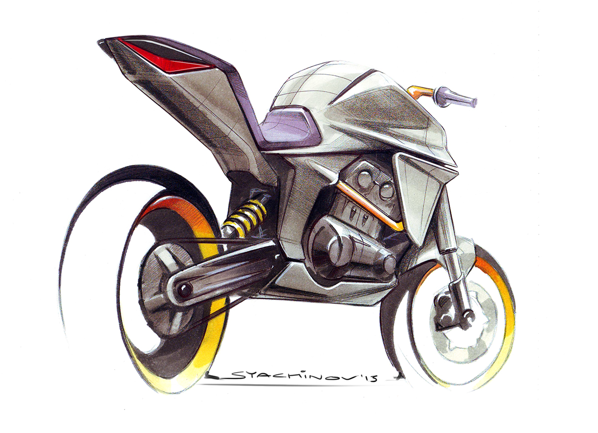 Hand drawn，motorcycle，Great God's small picture book series，