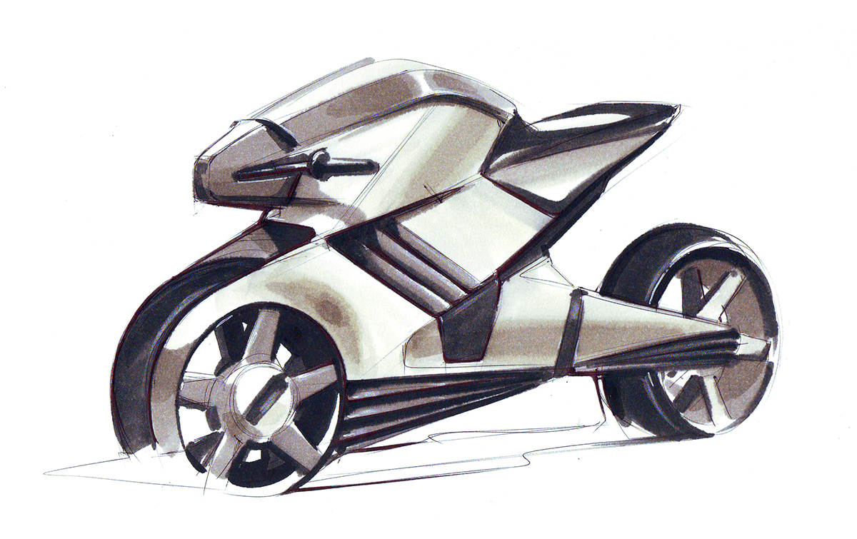 Hand drawn，motorcycle，Great God's small picture book series，