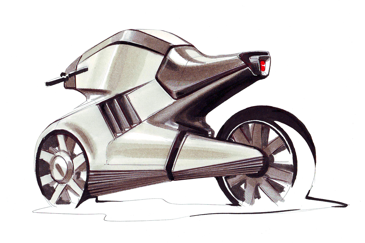 Hand drawn，motorcycle，Great God's small picture book series，