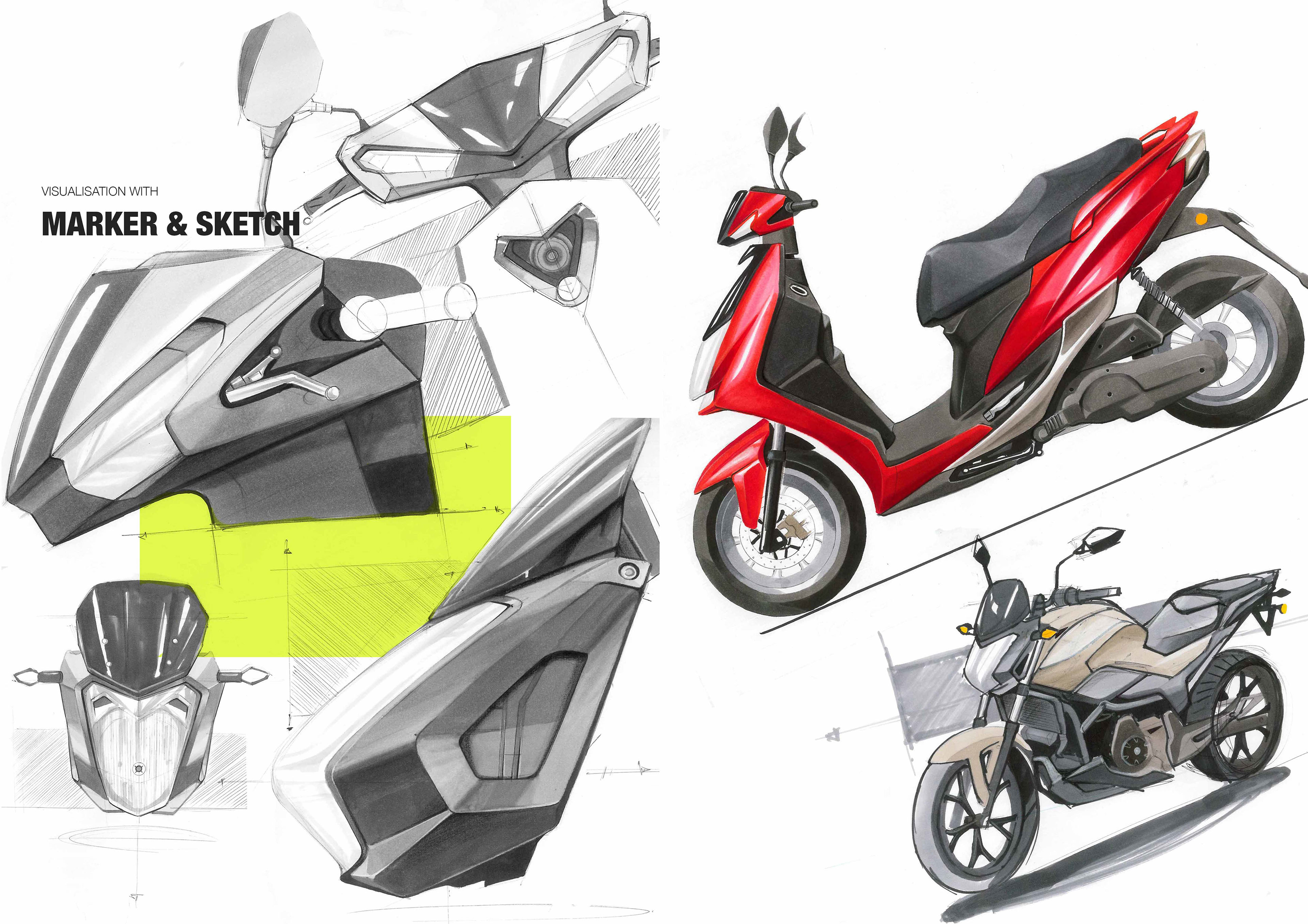 Hand drawn，motorcycle，Great God's small picture book series，