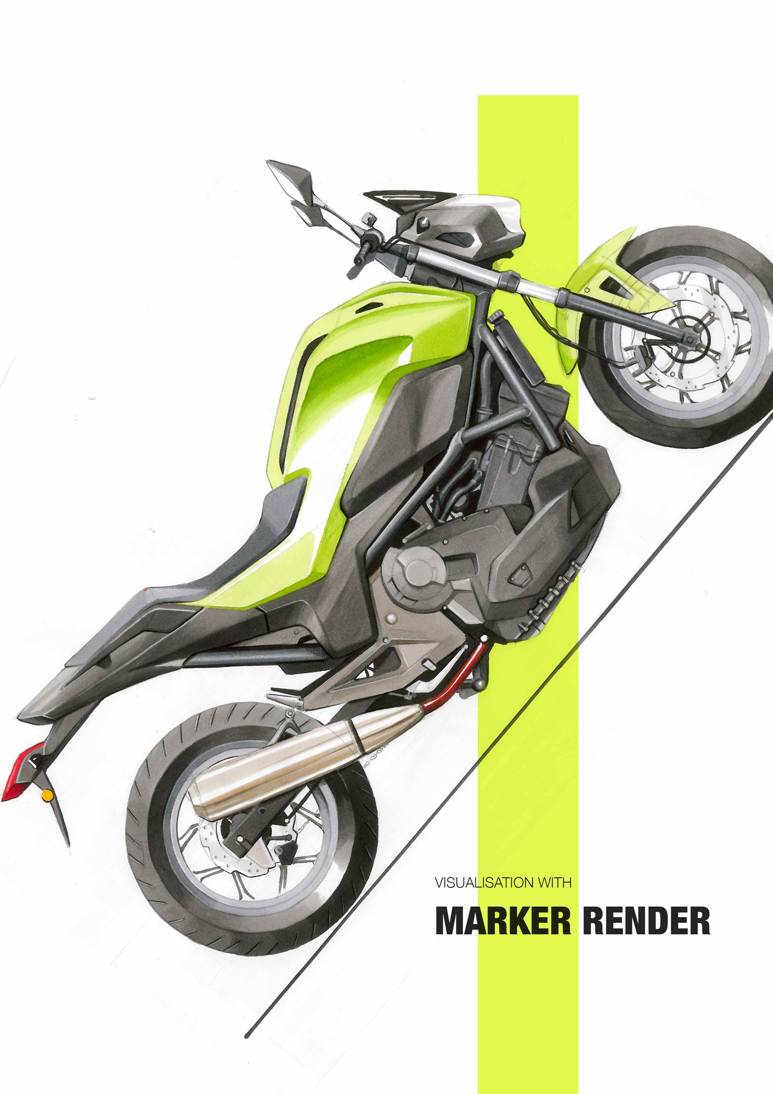 Hand drawn，motorcycle，Great God's small picture book series，