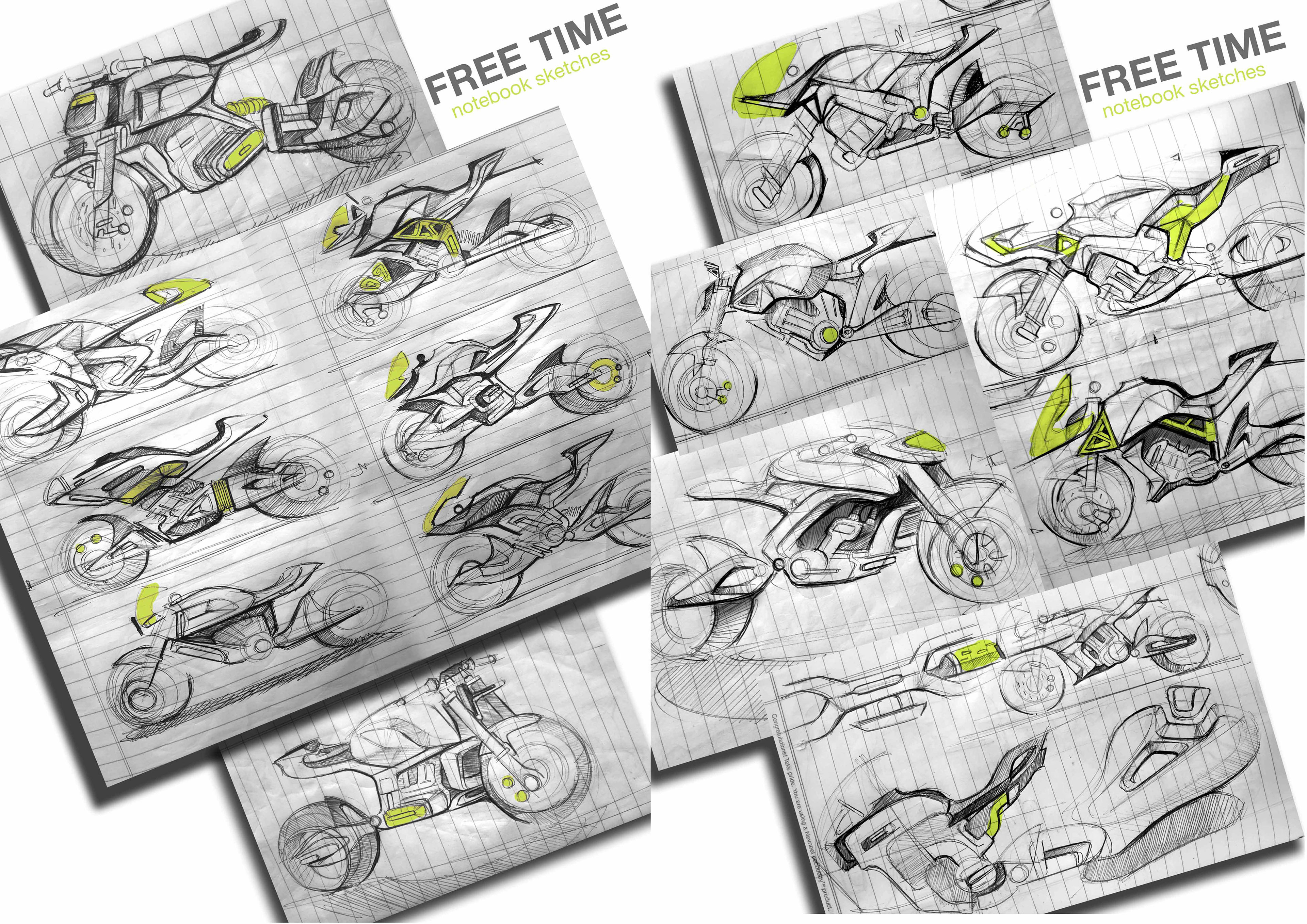 Hand drawn，motorcycle，Great God's small picture book series，