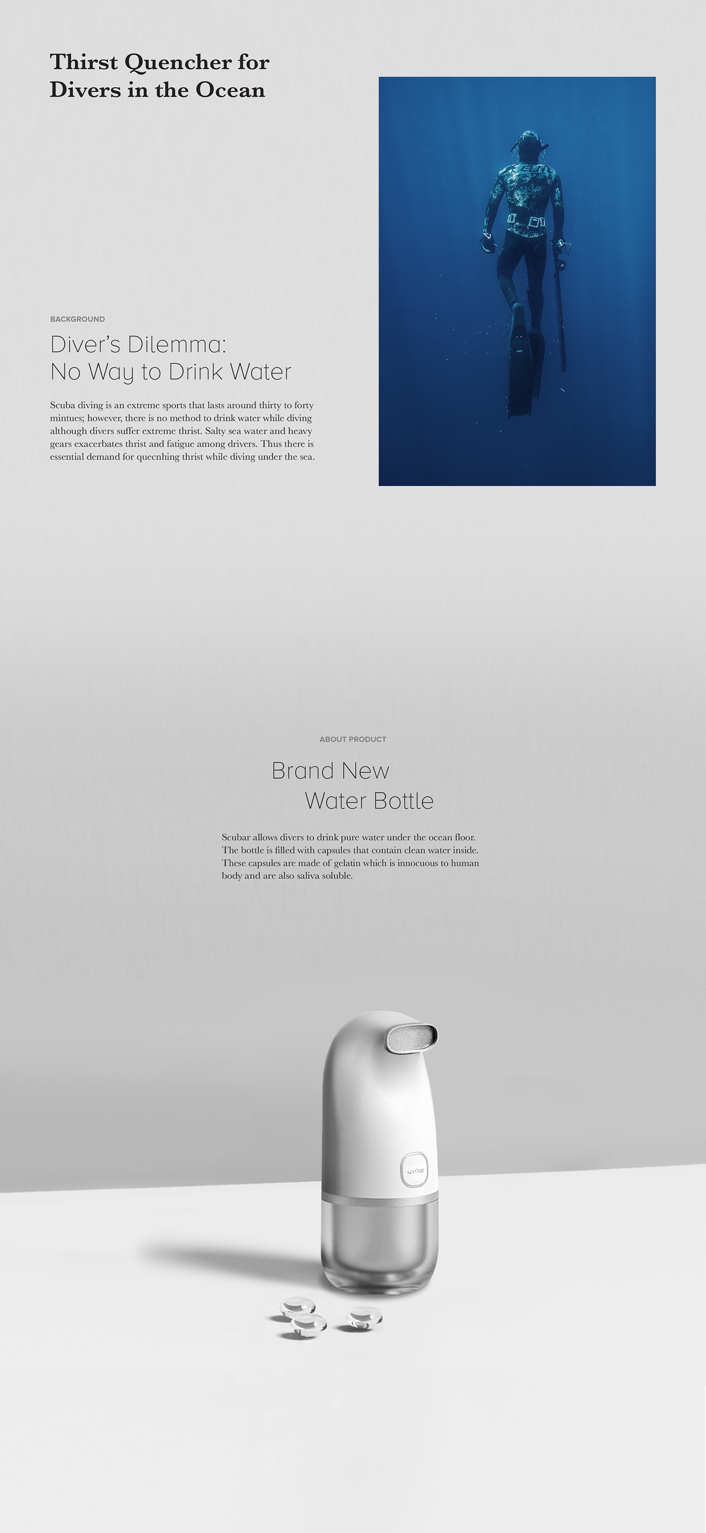 diving，Water bottle，capsule，container，Artifact，