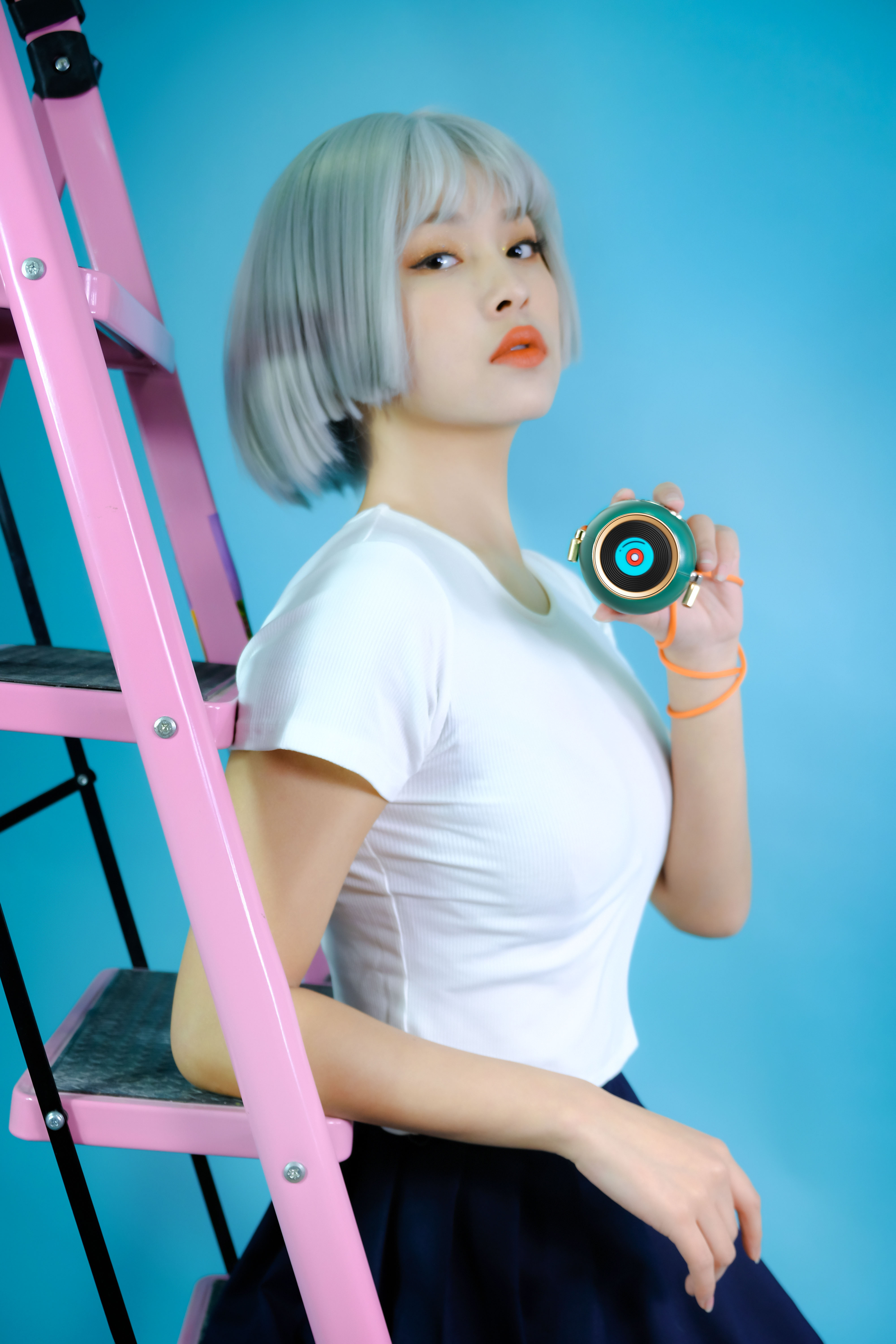 Magic bean, cute, hanging neck design, fan，